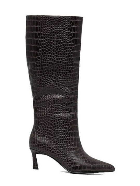 Steve Madden Din piele Cizme dama cu toc mediu Maro