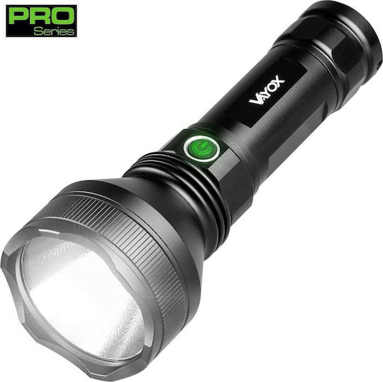 Vayox Pro Taschenlampe LED mit maximaler Helligkeit 1900lm Schwarz