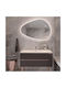 Zambelis Lights Wall Mirror with White Aluminum Frame & LED Lighting 55x80cm 1pcs