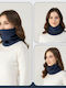 Women's Knitted Neck Warmer Navy Blue