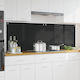 Vidaxl Rame de Pat Spate de Bucătărie Negru 90 X 60 X 0.8 cm Sticlă Temperată