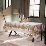 Teoran Christmas Tablecloth Fabric Blue L140xW1...