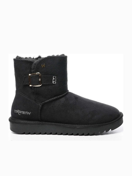 Suede Kids Boots Black