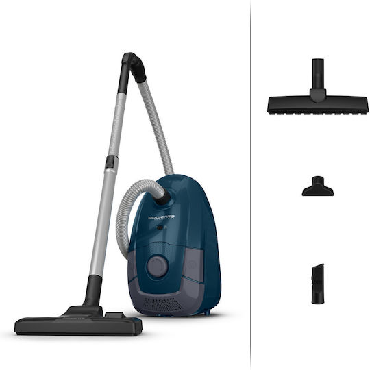 Rowenta RO3126 Electric Vacuum Cleaner 900W with Bag 4.5L Blue
