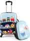 Costway Travel Suitcases Hard Blue with 4 Wheels Set of 2pcs BN10048