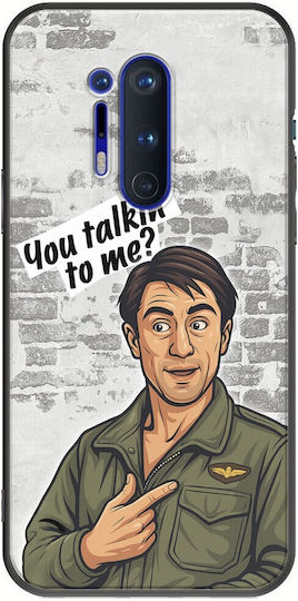 Epic Quotes You Talkin' To Me? OnePlus 8 Pro Schwarze Tpu Mehrfarbige Silikon Handyhülle