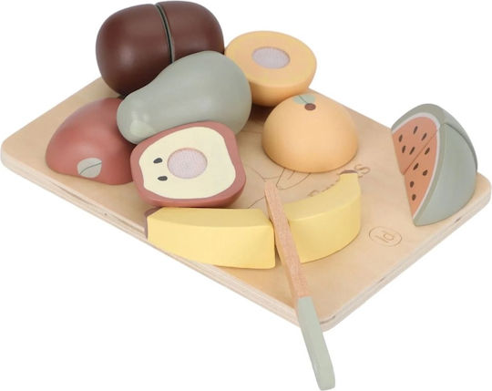 Holzschneidebrett mit Obst für 2+ Jahre 8 Stück LD2504