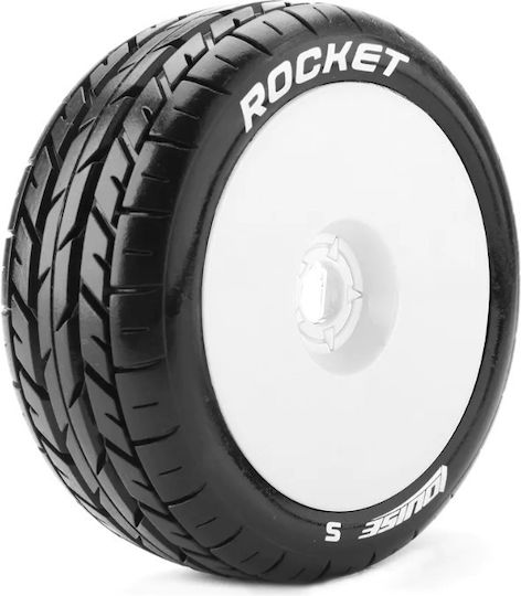 Louise Rc B-rocket 1-8 Buggy Tire Set Mounted Soft White Wheels Hex 17mm L-t3190sw Louise Rc World