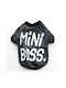 Pulover Tricotat Pentru Câini Gri "mini Boss" 36cm Lungime Spate 36cm