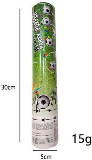 Kanone 30cm mit Weiß Konfetti mit Fußballbällen 15gr 1Stück