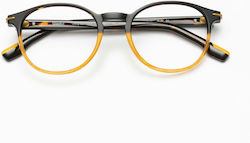 Woodys Brown Tortoise On Orange Round Prescript...