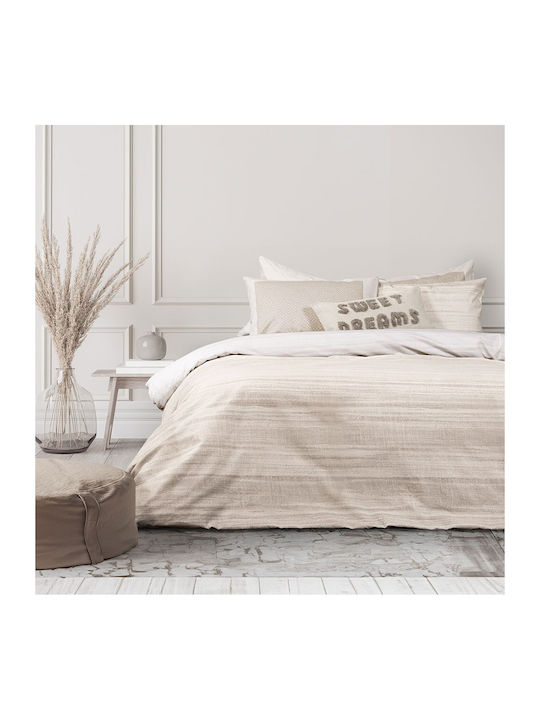 Nima Set Cearșafuri Flanel 240x260cm. Venity Beige 4buc