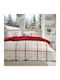 Nima Set Cearșafuri Flanel 240x260cm. Home Bliss Red, Beige 4buc