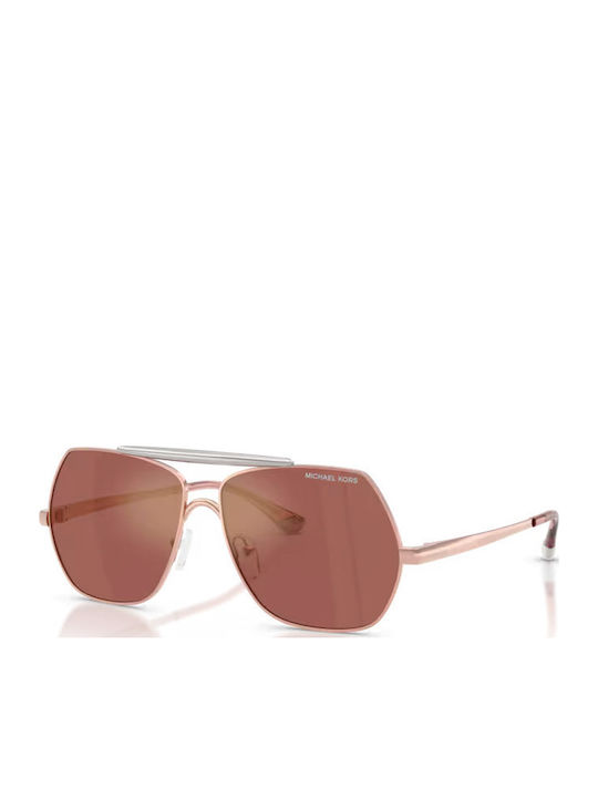 Michael Kors Denver Γυαλιά Ηλίου Ροζ Χρυσά με Μεταλλικό Σκελετό