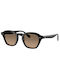 Oliver Peoples Unisex Sunglasses with Black Plastic Frame and Brown Gradient Polarized Lens