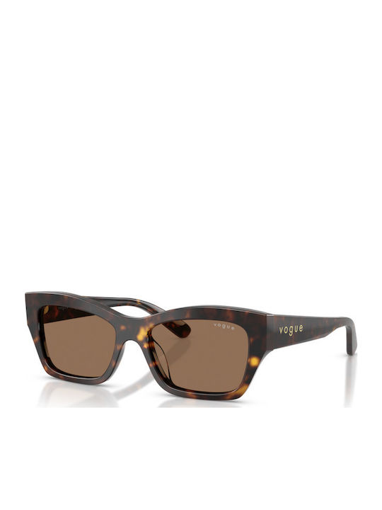 Vogue Unisex Sunglasses with Brown Tartaruga Plastic Frame and Brown Lens VO5658SU W65673