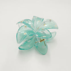 Hair Claw with Turquoise Flower