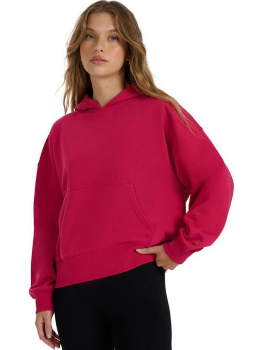4F F1887 Γυναικείο Φούτερ με Κουκούλα Dark Pink