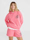 Women's Sweatshirt Hooded Pink