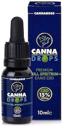 Cannaboss Cannadrops Έλαιο Κάνναβης σε Σταγόνες 1500mg με 15% CBD & με 15% CBG 10ml