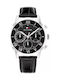 Tommy Hilfiger Men's Watch Battery with Black Leather Strap