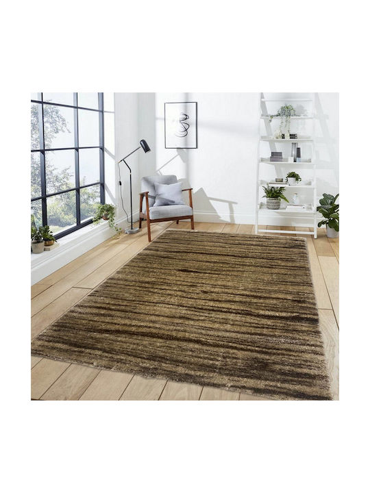 589 Χαλί Ορθογώνιο Shaggy Camel Brown 160x220cm