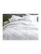 Bettdecke Einzelbett mit Microfiber-Füllung 160x240cm White 350 GSMGsm