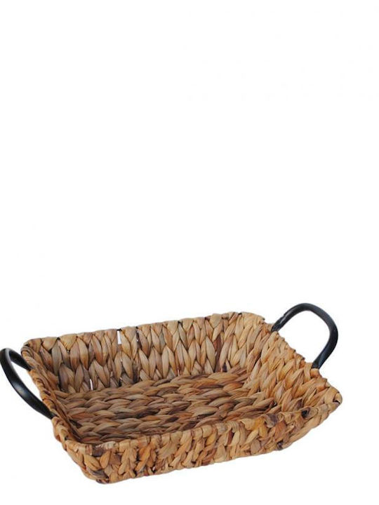 Atmosphera Декоративна Кошница Слама с Дръжки Кафява 35x27x7.5см