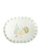 Brandani Πιατέλα Σερβιρίσματος Οβάλ από Πορσελάνη Μπεζ 39x31εκ.