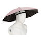 Head Umbrella Flippy 69 Cm Diameter Elastic Headband UV Rain Protection Pink