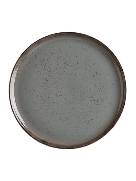Ionia Ceramic Gray Dessert Plate With Diameter 22cm