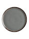 Ionia Ceramic Gray Dessert Plate With Diameter 22cm