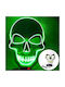 Carnival Mask Full Face Skeleton With Light