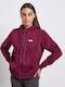 Women's Sweatshirt Jacket Hooded Burgundy