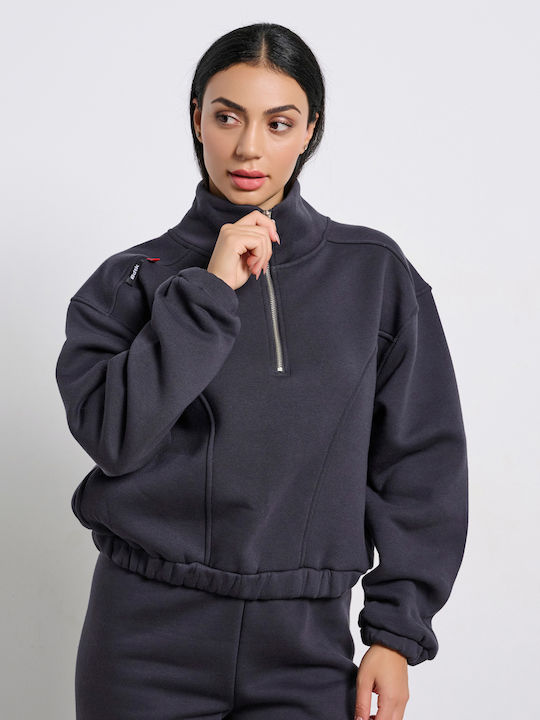 BodyTalk Cropped Women's Sweatshirt Coal
