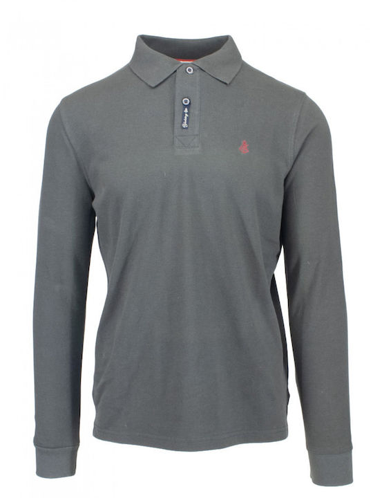 Explorer Polo Herrenbluse Langarm Anthrazit