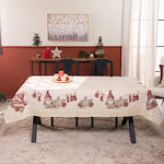Teoran Christmas Tablecloth Fabric Beige L140xW...