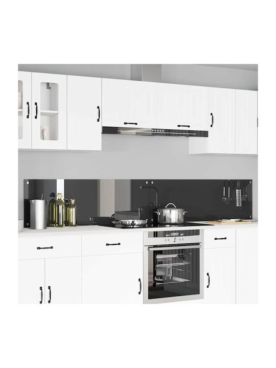 vidaXL Rectangular Glass Back Dark Gray 120x40c...