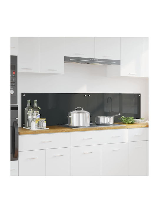 vidaXL Rectangular Glass Back Dark Gray 90x40cm 3415464 2 Pieces
