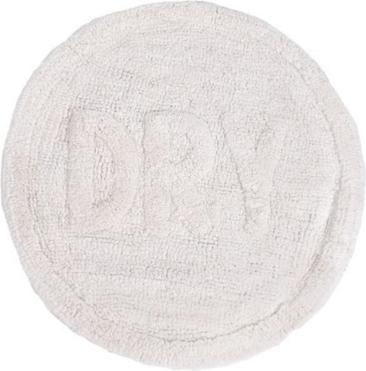 Bath Mat Cotton Round XS63718P Off White Width 60cm