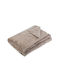 Pătură Catifea Supraînălțată 220x150cm Taupe