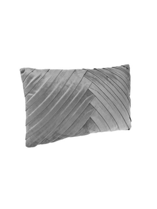 Sofa-Kissen aus Samt Grau 30x50cm