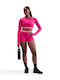 Damen Sport Bluse Langärmelig Dri-Fit Rosa