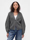 Γυναικείο Crop Πουλόβερ Βαμβακερό Charcoal Heather Grey