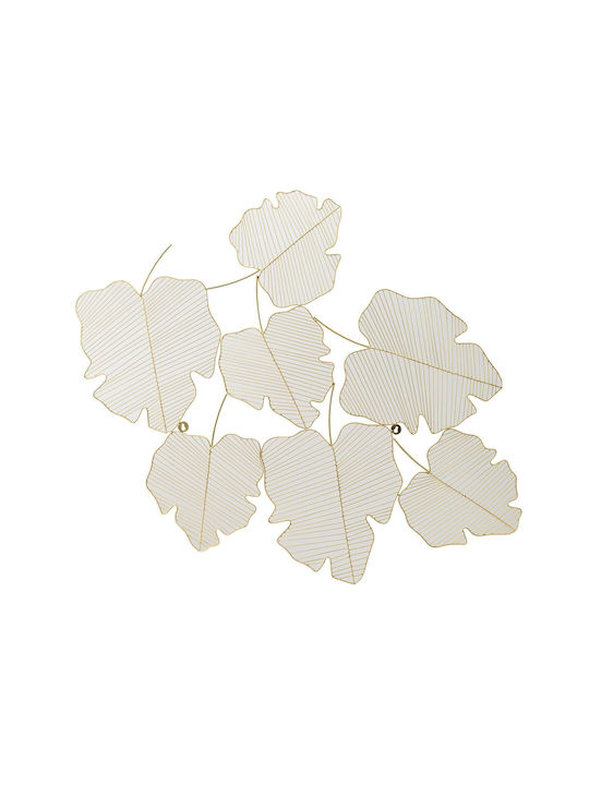 Artekko Διακοσμητικό Τοίχου Leaf Λευκό από Μέταλλο 125x2x95cm