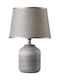 ARlight Ceramic Table Lamp for E27 Fitting with Grey Shade and Base