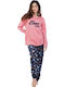 MEI Winter Women's Pyjama Set Coral