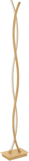Eglo Lasana LED Floor Lamp H143xW23cm. with Warm White Light 4700lm Brown
