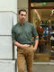 Long-sleeved Cotton Shirt Olive, Tan