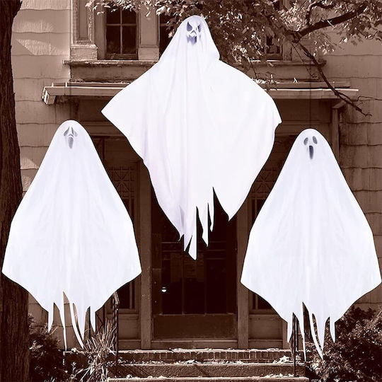 Set 3 Fantome Decorative Halloween Zola 55 X 75 Cm Agățate Albe